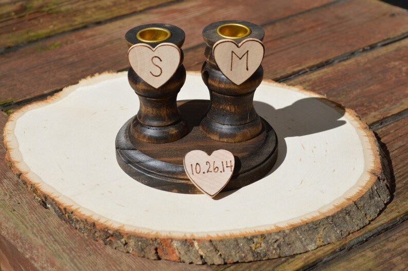 Rustic Unity Candle Holders Farm Wedding Unity Candle Set Etsy