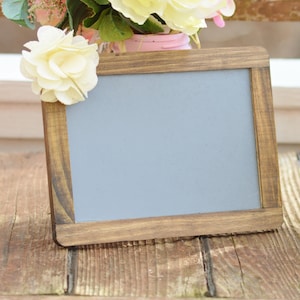 Framed Chalkboard sign, wood chalkboard, rustic wedding chalk board sign, 5x7 self standing