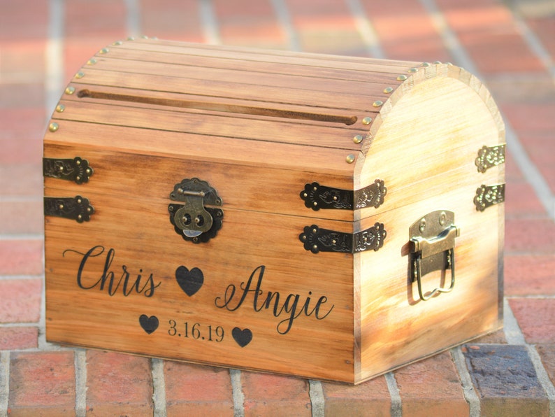 Boîte à Cartes De Mariage En Bois Avec Serrure – DIY à Peindre, Pour Réception, Anniversaire Et Cadeaux - 6