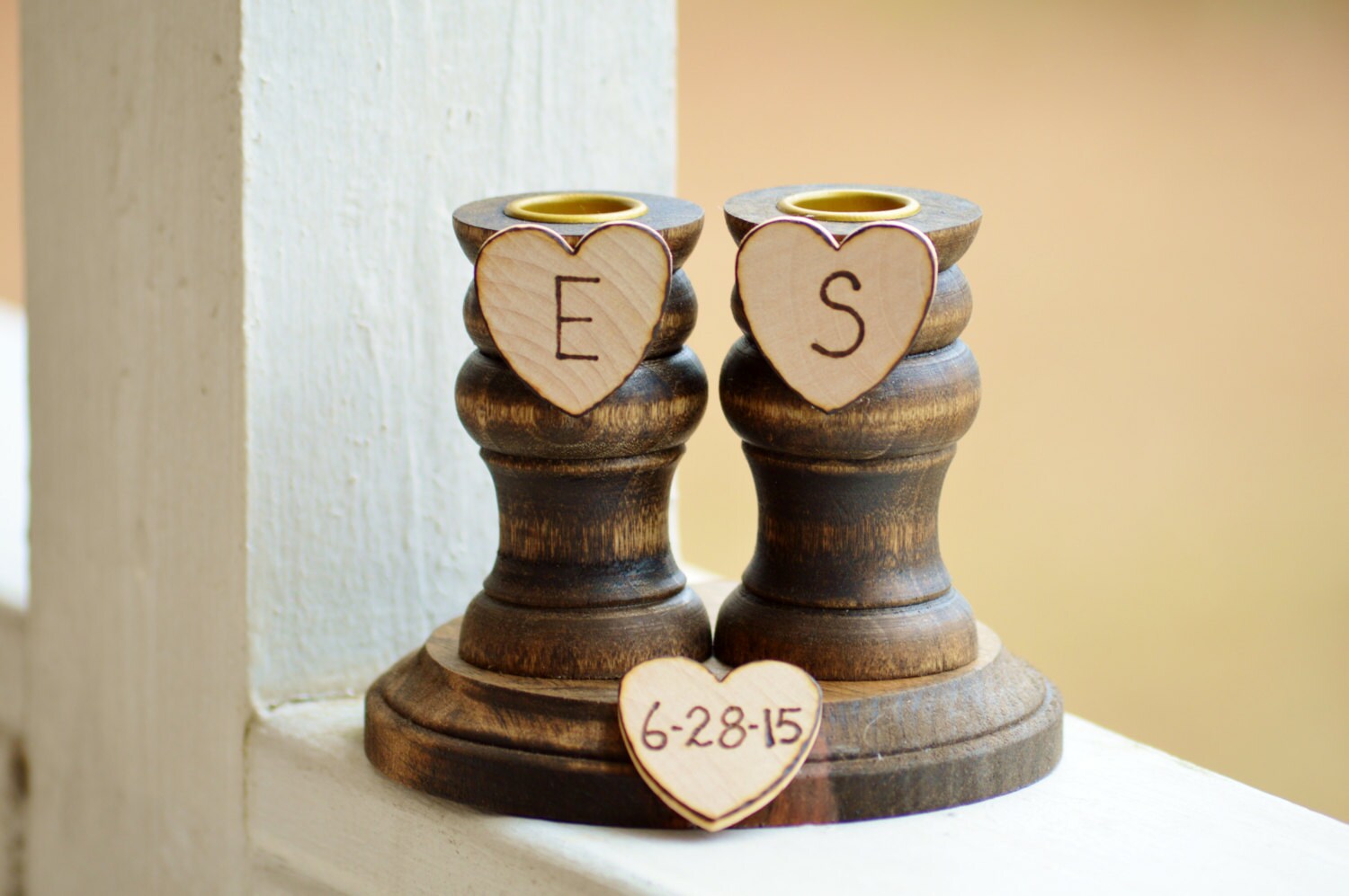 Wedding Unity Candle Holders Wood Wedding Unity Candle Set Etsy
