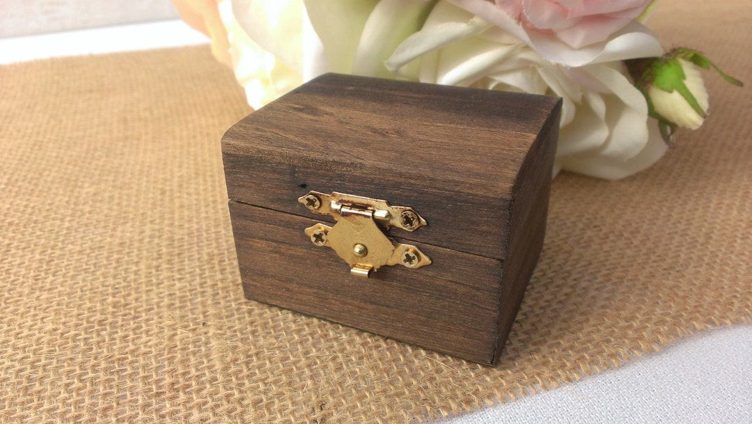 Rustic Wedding Ring Box, Wooden Ring Box - Etsy