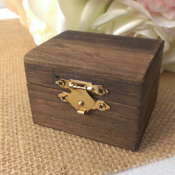 anello di matrimonio rustico, anello di legno casella