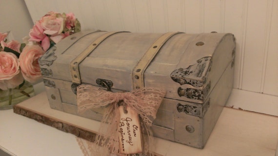 Vintage Wedding Card Box Luggage Card Box Shabby Chic Etsy