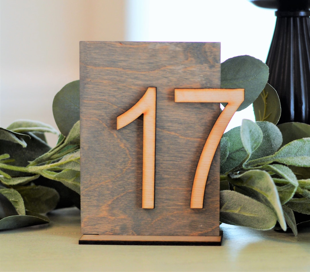 Wooden Table Numbers Wedding Wood Table Numbers Rustic Etsy