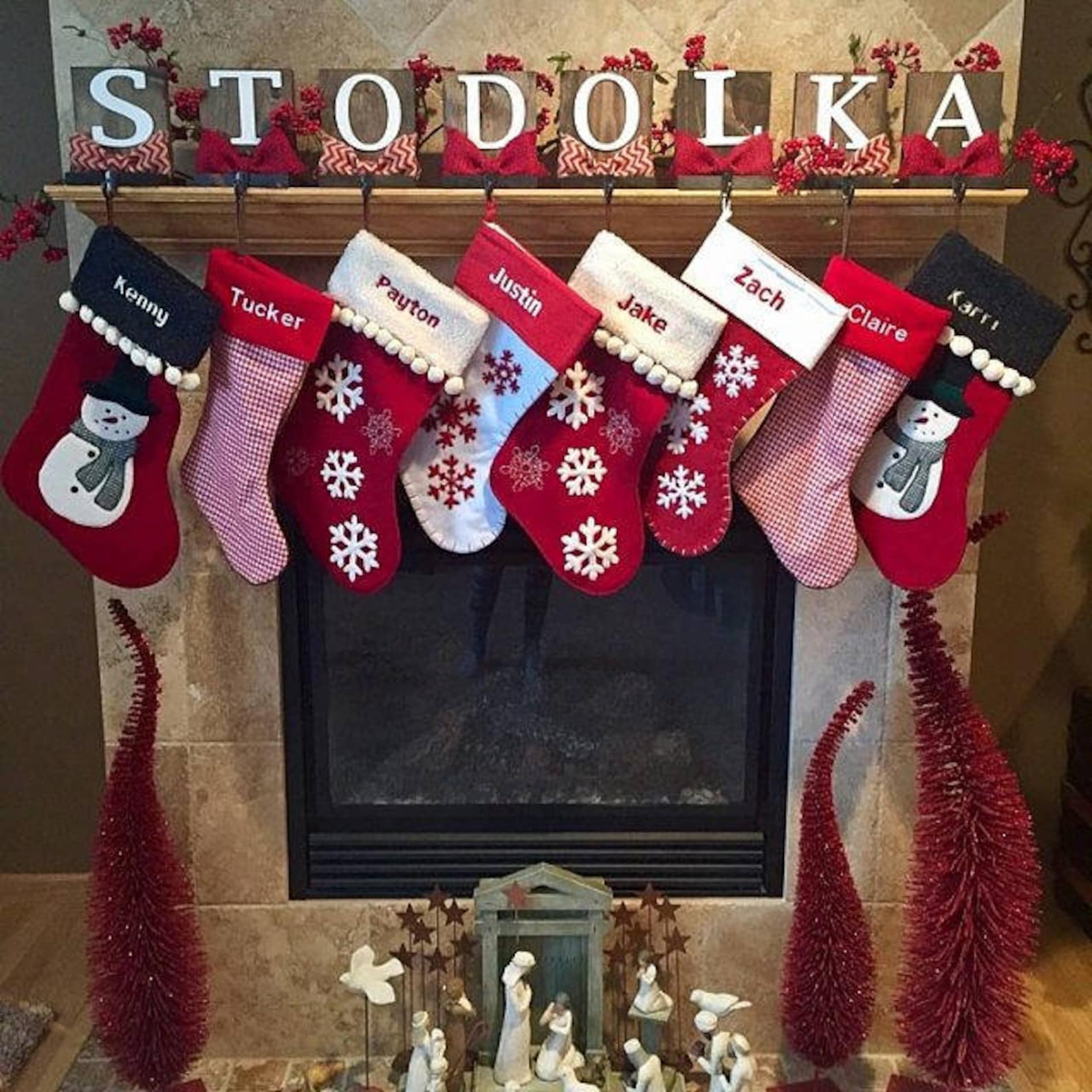 Personalized Stocking Holder Wood Stocking Holder for Mantle Etsy