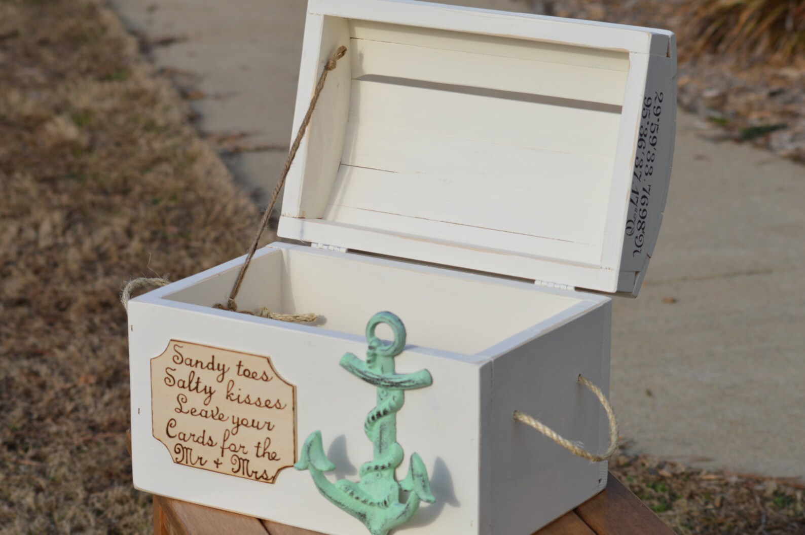 Beach Wedding Card Box Nautical Card Box Seashore Wedding Etsy