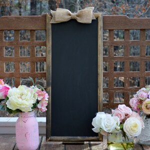 Large wedding Chalkboard, framed menu board, wood chalkboard, rustic wedding chalk board sign