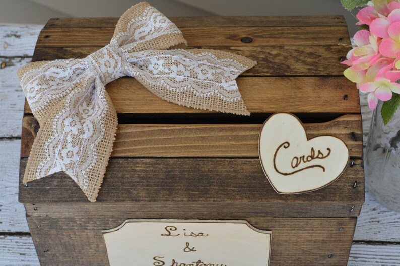 Shabby Chic Card Box Custom Wedding Card Box Xlarge Size Etsy