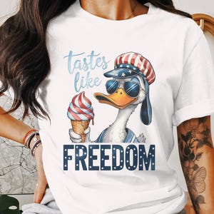 Tastes Like Freedom PNG, Funny Duck Digital Download, Duck Hunting Sublimation PNG, 4th of July Duck Patriotic Sublimation png