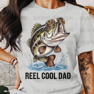 Funny Fishing Dad Art, Reel Cool Dad Digital Download, Father&#39;s Day Gift, Fisherman Art Print, Instant Download Print