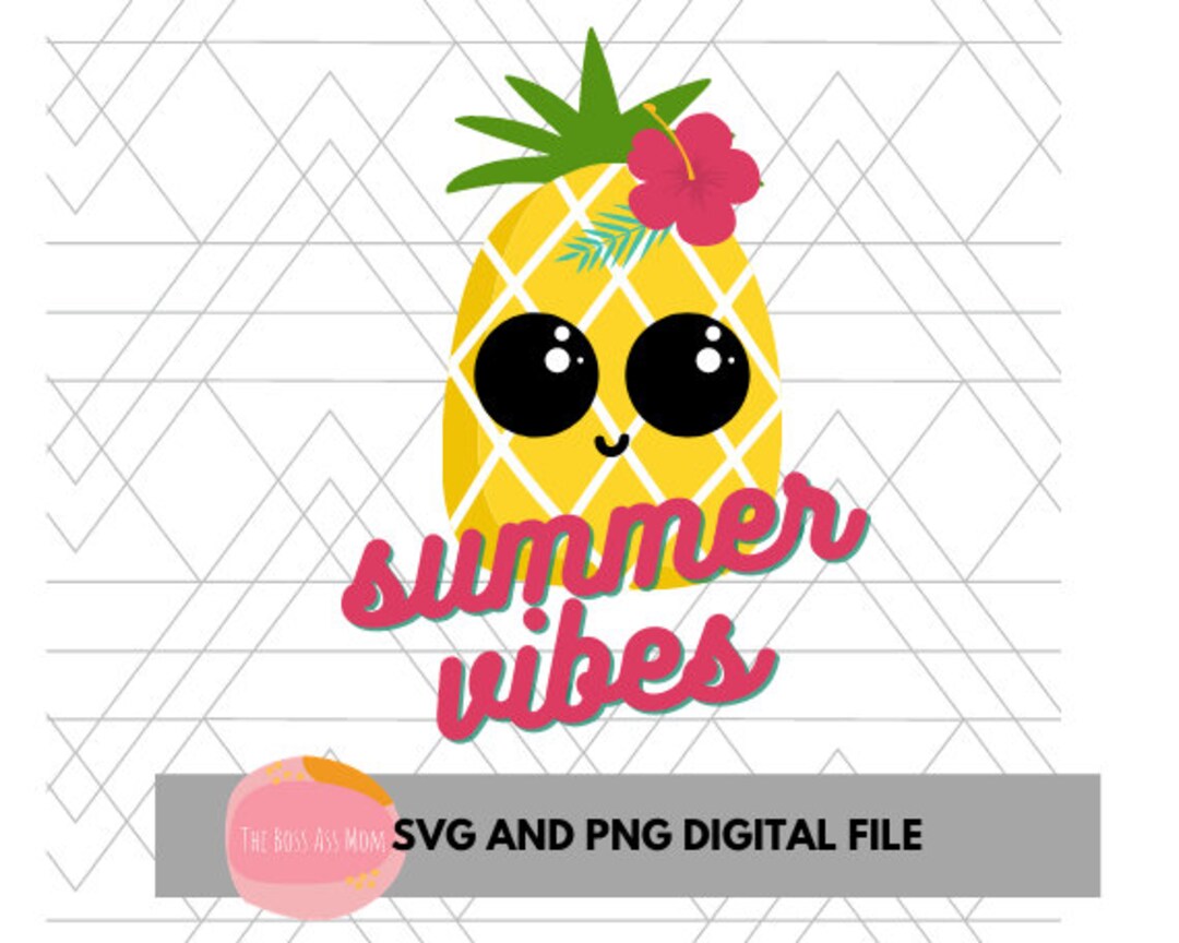 Piña de verano SVG, Clipart de piña, Archivo cortado en piña para ...