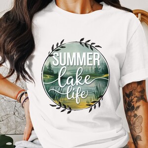 Summer Lake Life Retro Png Design, Spring Outdoors Sublimation Digital Download, Trendy Summer Lake Camping Digital Design