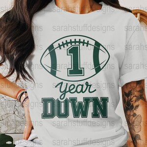 Football One Year Down Digital Print, First Birthday Football Theme, One Year Down Party Decor, First Birthday Milestone Decoration