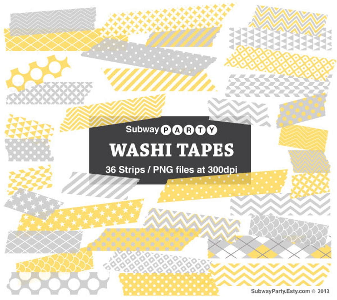 PRINTABLE DOWNLOAD - WASHI TAPE STRIPS – Yellow Paper House