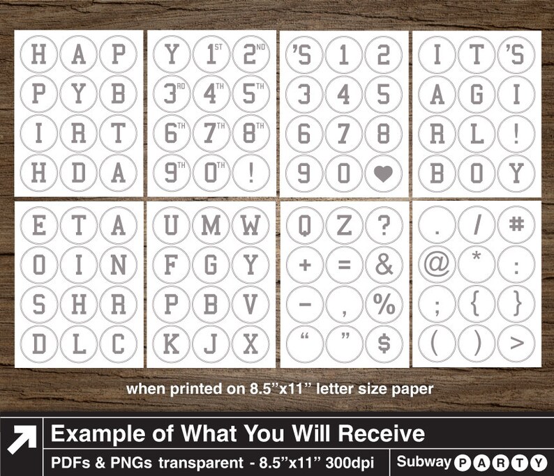 png digital clipart alphabet for party banner college