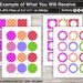Printable Rainbow Dots &amp; Stripes 2 Party Circles and - Etsy