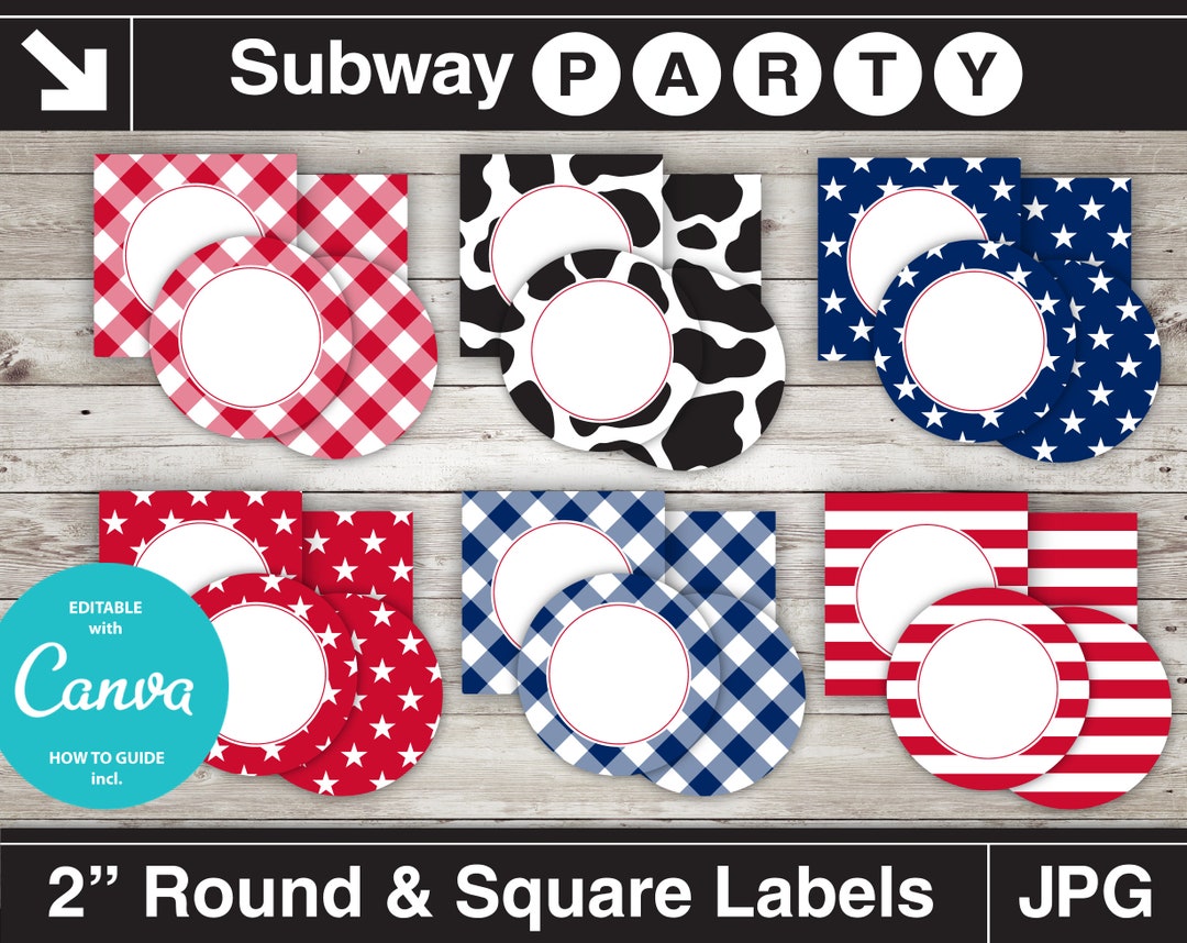 American Cowboy Party Printable Cupcake Toppers. Party Circles ...