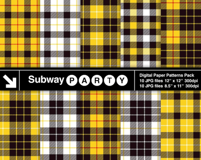 plaid yellow and black pants
