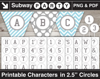 Druckbare rote Buchstaben und Zahlen in 2,5-Zoll-Kreisen. Alphabet für Party Banner College Sport Theme. Digitale Clipart. Png, Pdf CANVA Elements