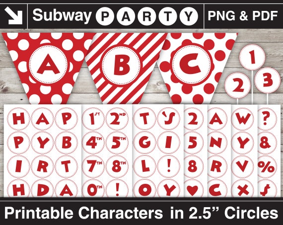 printable cartoon style red letters numbers in 2 5 circles alphabet characters for kids party banner pdf clipart png canva elements by subwayparty catch my party