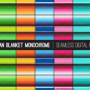 Papel digital sem costura com listras de cobertor mexicano Serape para Cinco de Mayo ou festa Fiesta monocromática. JPGs de 30 x 30 cm e 20 x 28 cm. Fundo CANVA