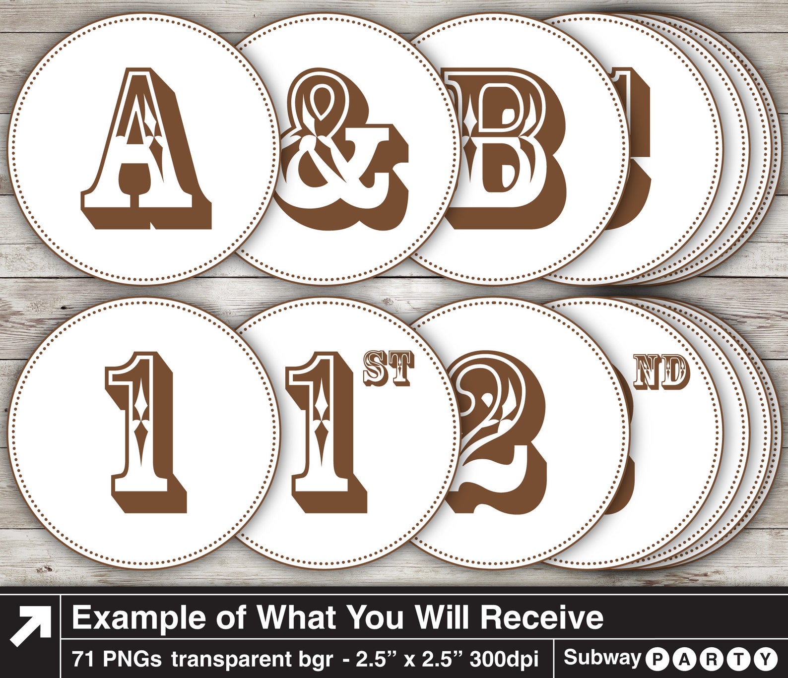 Printable Brown Alphabet Letters & Numbers in 2.5 Etsy