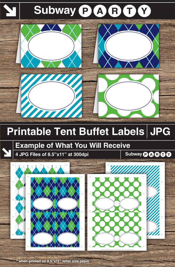 Golf Party Food Labels. Navy, Blue, Green Argyle, Stripes &amp; Golf Balls ...
