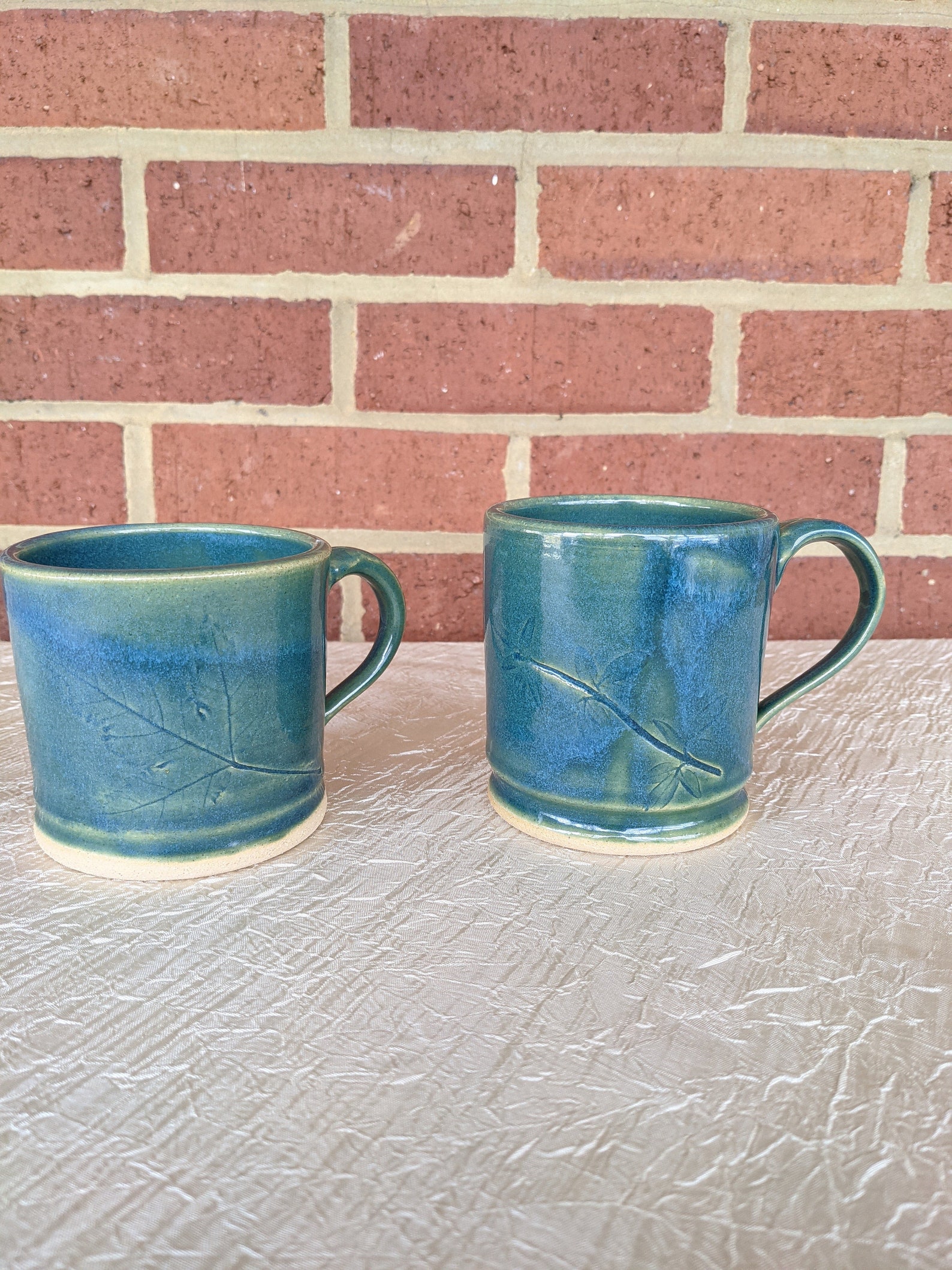 Leaf Mugs Set of 2 Etsy
