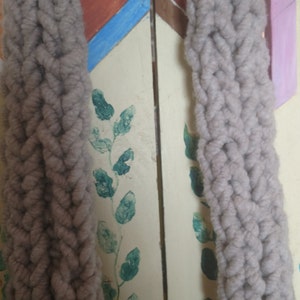 wool and cotton scarf, handknit