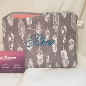 Feather Toiletry Bag - Personalized - Period Kit