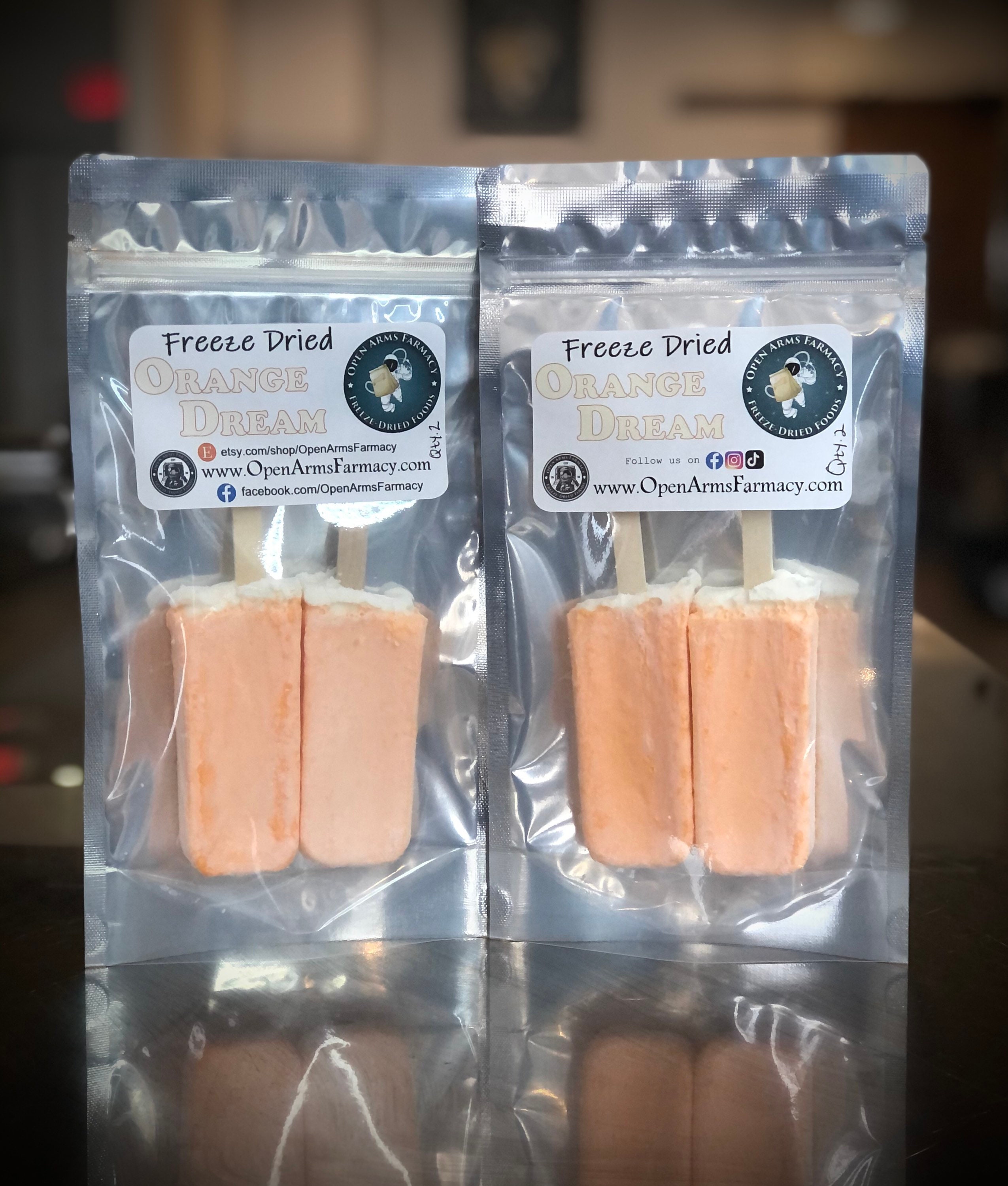 2 Pack/Bars Freeze Dried Orange Dream Creamsicle Ice Cream Etsy