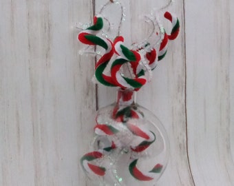 Whimsical Glass Ball Christmas Ornament