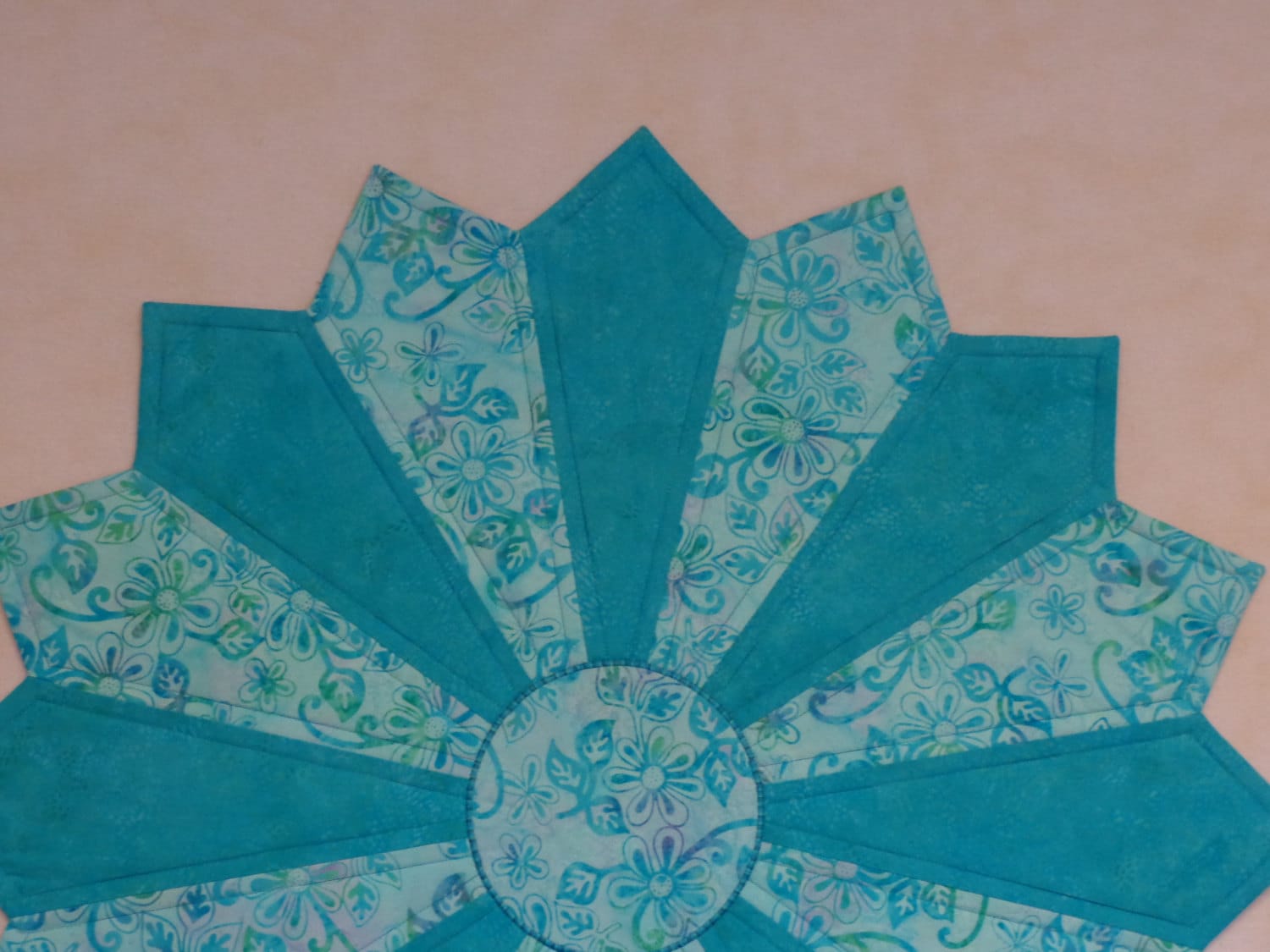 Quilted Table Topper LARGE Round Quilted Centerpiece Etsy