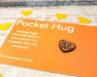 love pocket token self isolating boyfriend long distance miss you gift keepsake Post Quarantine Hug Token Parents friend