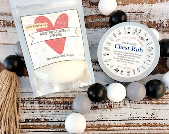 All Natural Chest Rub || Elderberry Bath Salts || Kid Friendly Chest Rub || Eucalyptus Balm || Herbal Chest Rub || All Natural Cold Relief