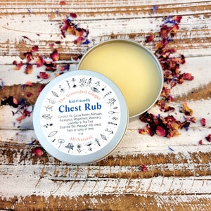 All Natural Chest Rub Elderberry Bath Salts Kid Friendly Chest Rub Eucalyptus Balm Herbal Chest Rub All Natural Cold Relief image 4