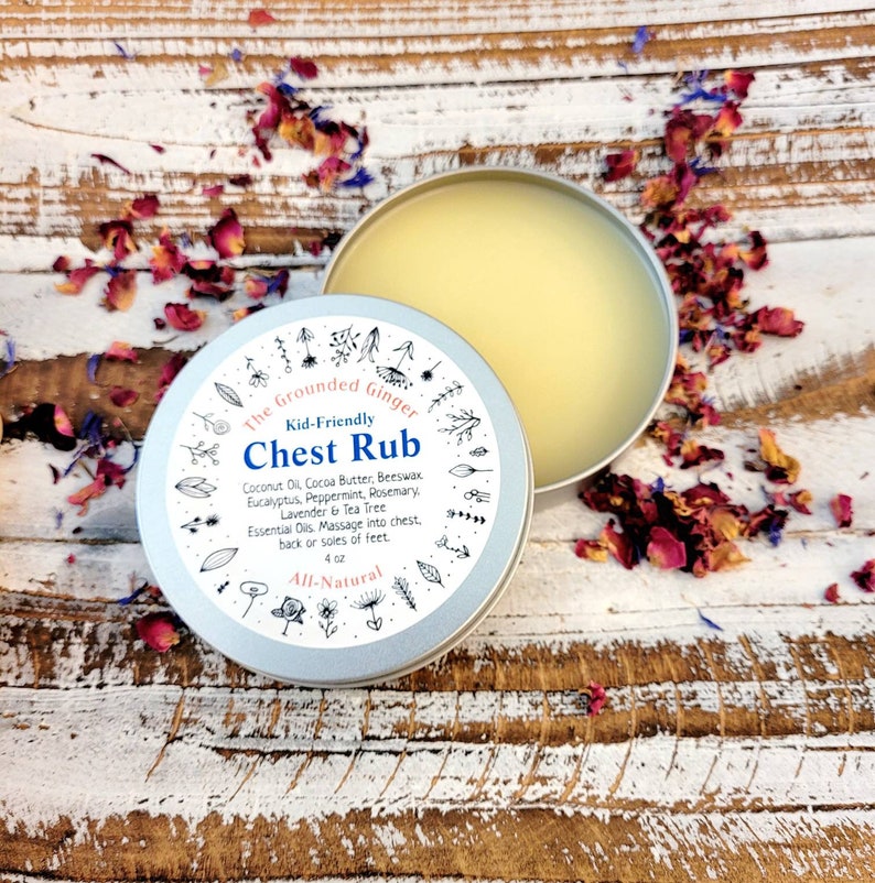 All Natural Chest Rub Elderberry Bath Salts Kid Friendly Chest Rub Eucalyptus Balm Herbal Chest Rub All Natural Cold Relief image 4