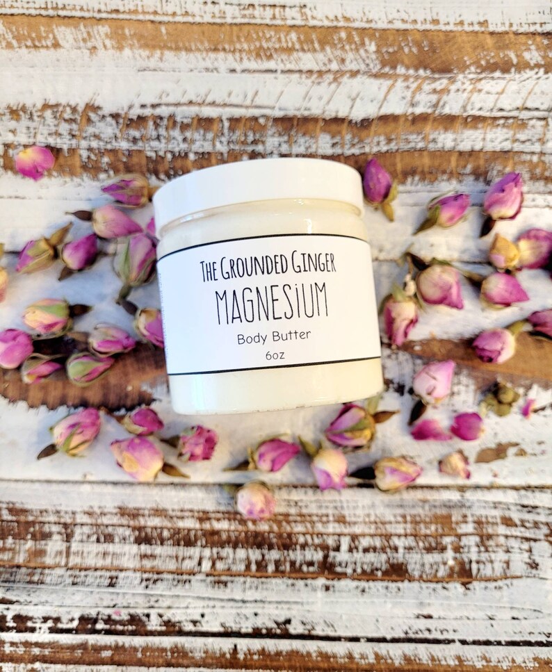 Magnesium Body Butter All Natural Magnesium Lotion Sleep Etsy