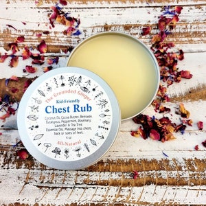 All Natural Chest Rub Elderberry Bath Salts Kid Friendly Chest Rub Eucalyptus Balm Herbal Chest Rub All Natural Cold Relief image 2