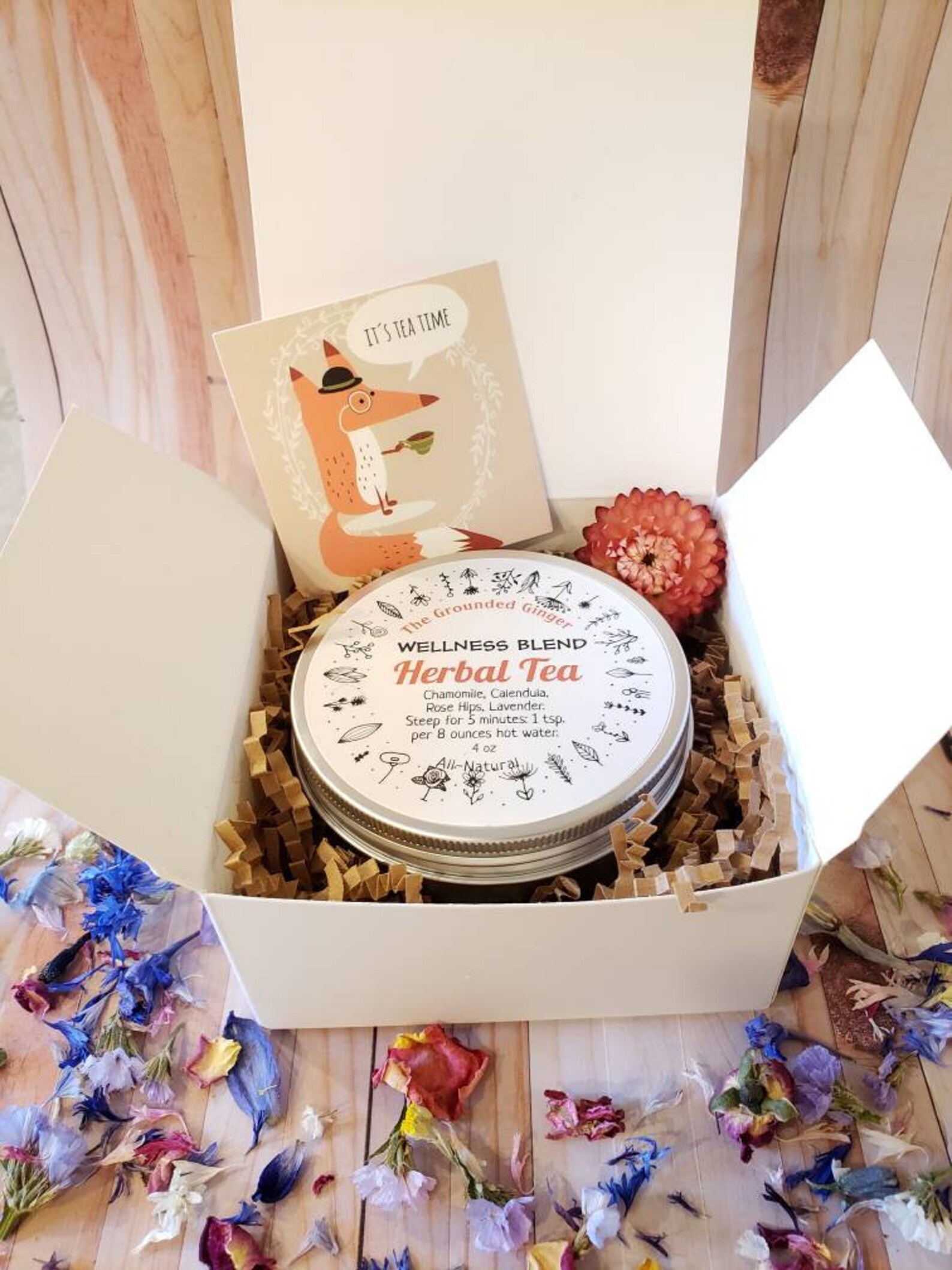 Herbal Tea Gift Box Wellness Tea Blend Organic Tea Blend Etsy