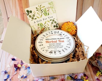 Herbal Tea Gift Box || Wellness Tea Blend || Organic Tea Blend || Tea Gift Set || Botanical Tea || Christmas Tea Gift || Loose Tea