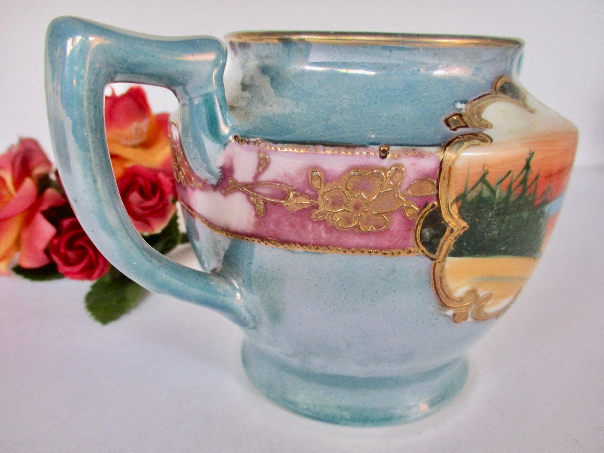 Vintage 1950s Sugar Bowl Imari Noritake Style Japan Lustreware Etsy