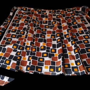 Vintage Cotton Drill Apron Mod 1960s Home Sewn