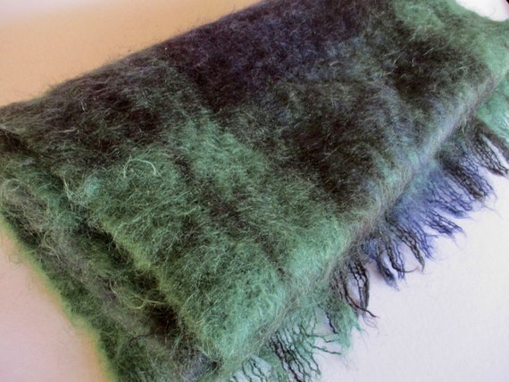 Mohair Black Watch scarf wrap