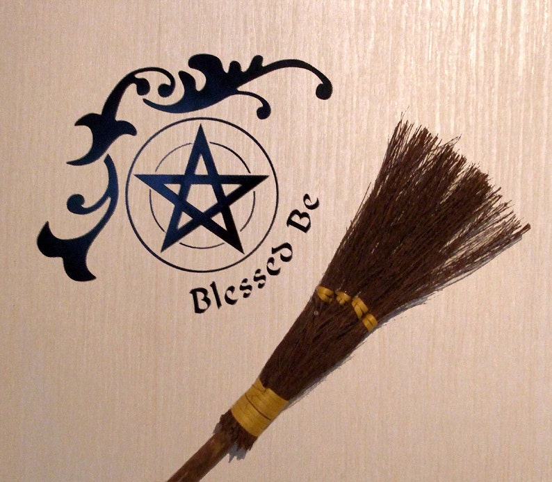 Download Floral Blessed Be Vinyl Decal Wicca Pagan Pentacle | Etsy