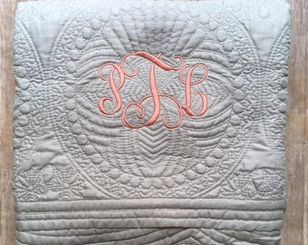 Monogrammed Baby Quilt, Personalized Baby Blanket, Personalized Baby Quilt, Monogrammed Baby Blanket, New Baby, Baby Girl Quilt, Blanket