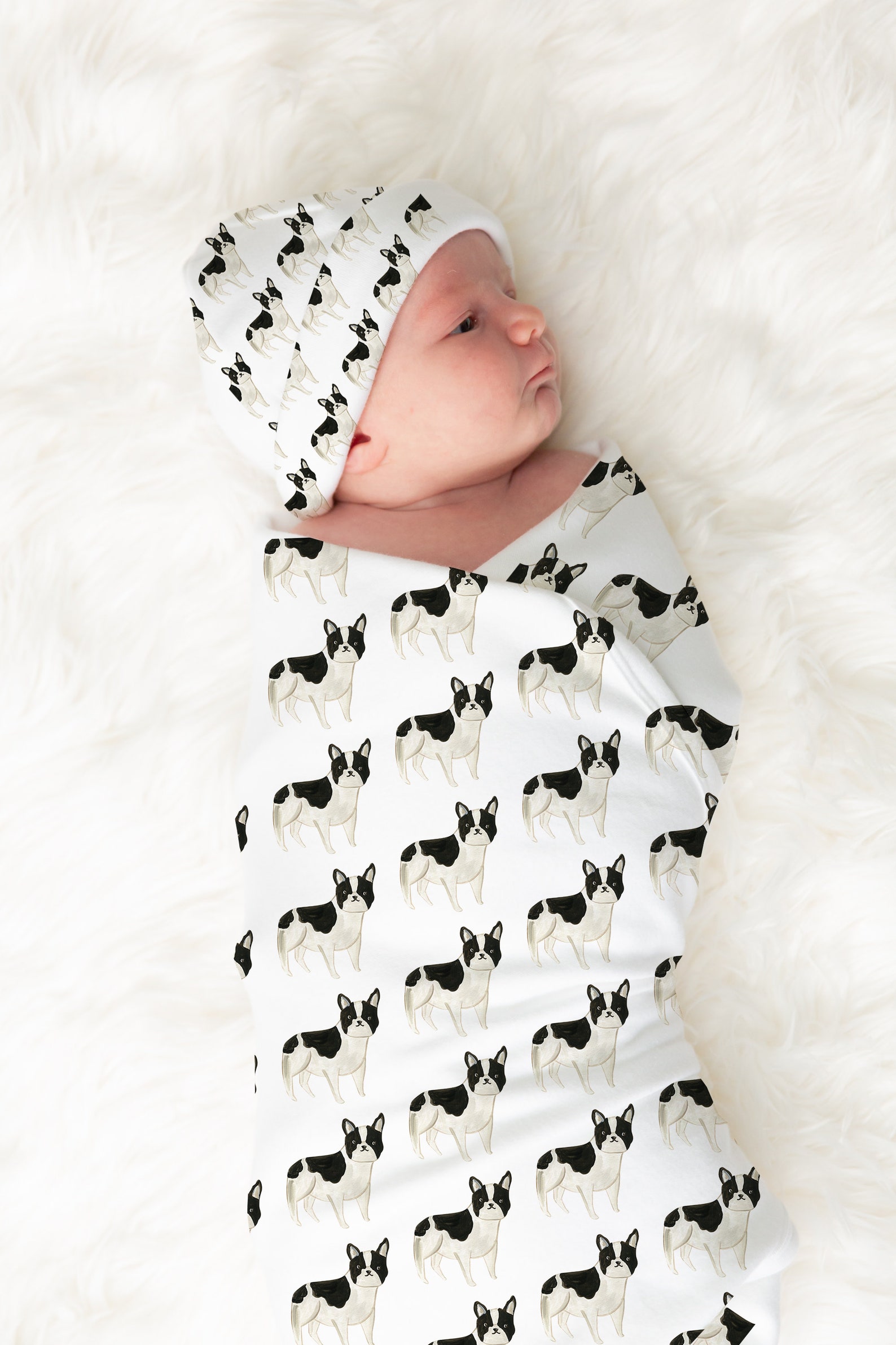 French Bulldog Baby Blanket Frenchie Swaddle Frenchie Baby Etsy