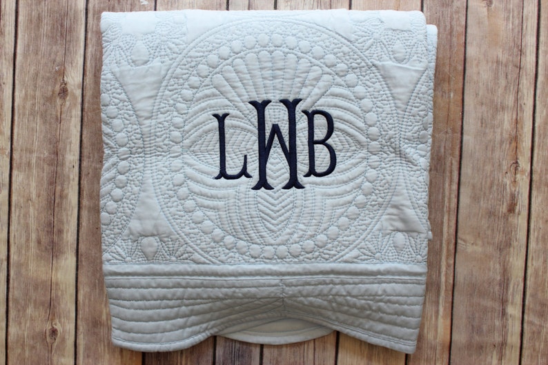 Monogrammed Baby Quilt