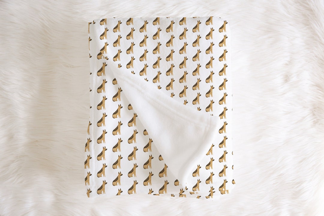 German Shepherd Baby Blanket, German Shepherd Swaddle, Dog Baby Gift