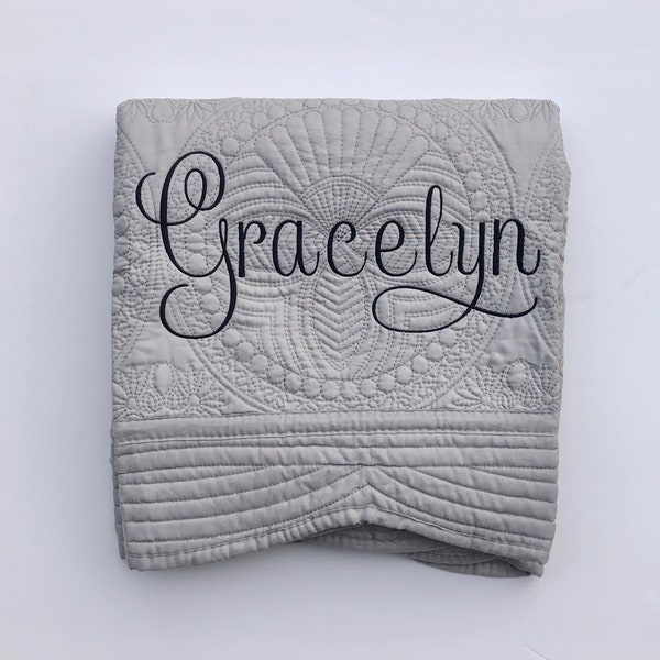 Baby Name Quilt Etsy